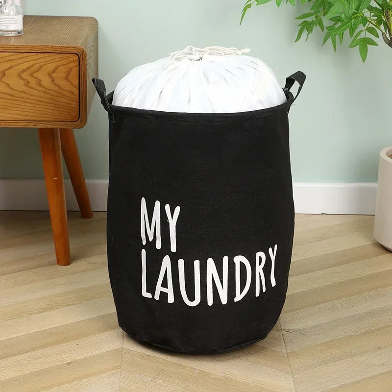 Cotton and Linen Laundry Basket Household
