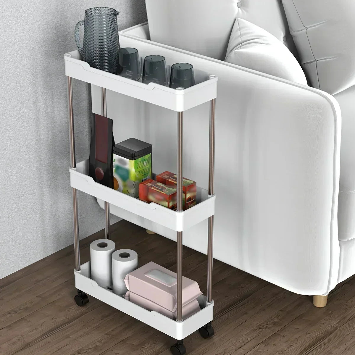 Rolling Storage Cart with Wheels