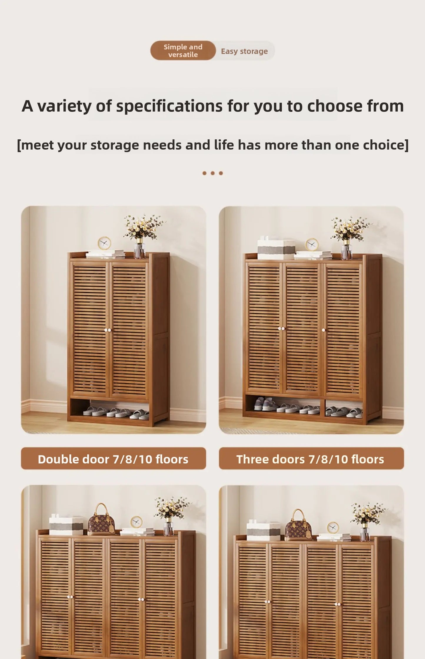 Dust-proof Space Saving Shoe Cabinets