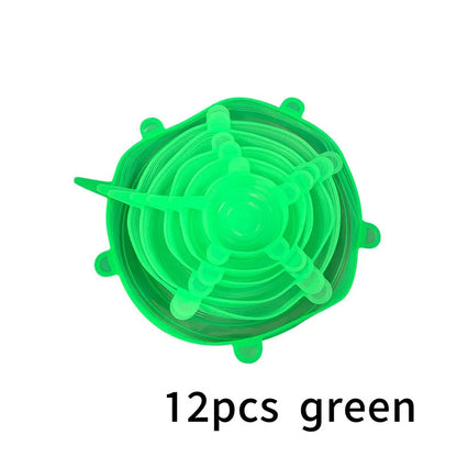 Silicone Stretch Food Covers Kitchen Fresh