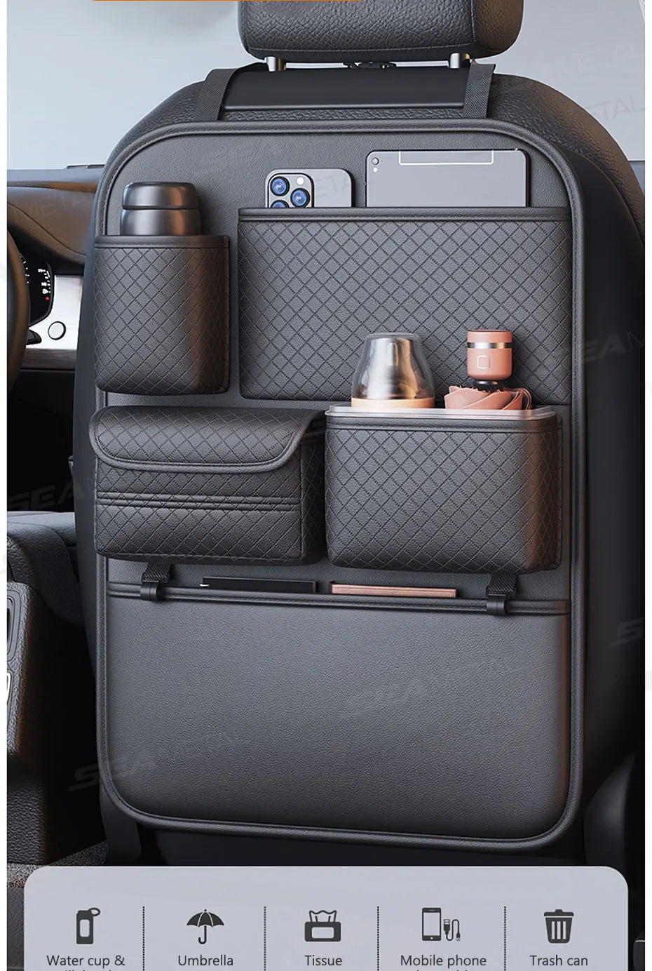 SEAMETAL Multi-functional Car Seat Back Organizer