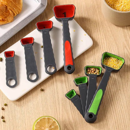 1set Silicone Measuring Spoon Foldable