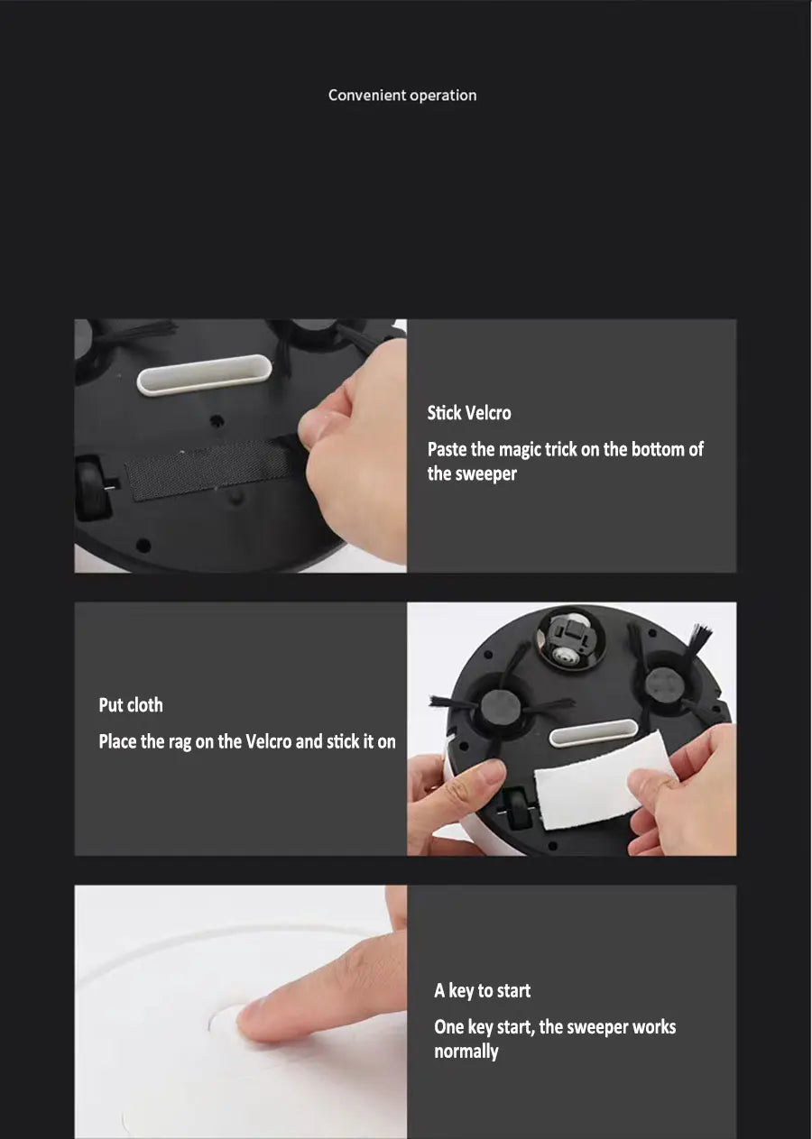 3 In 1 Smart Wireless Dragging Cleaning Sweep Floor For Home Office