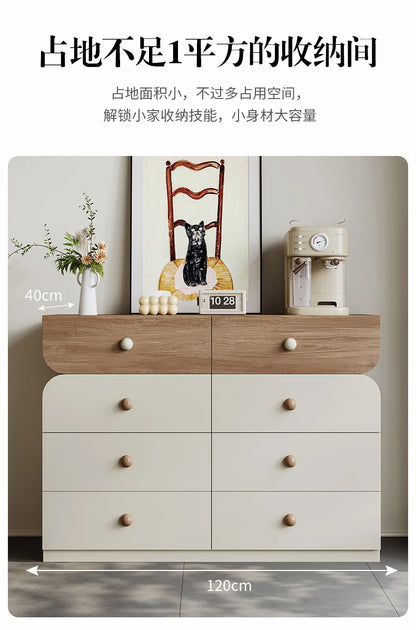 Cream Style Storage Design Creative Display Cabinet