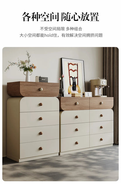 Cream Style Storage Design Creative Display Cabinet