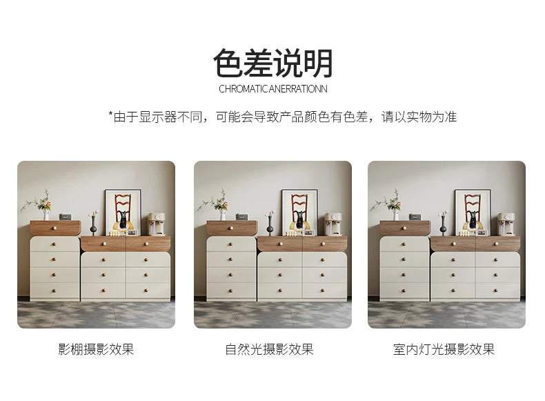 Cream Style Storage Design Creative Display Cabinet
