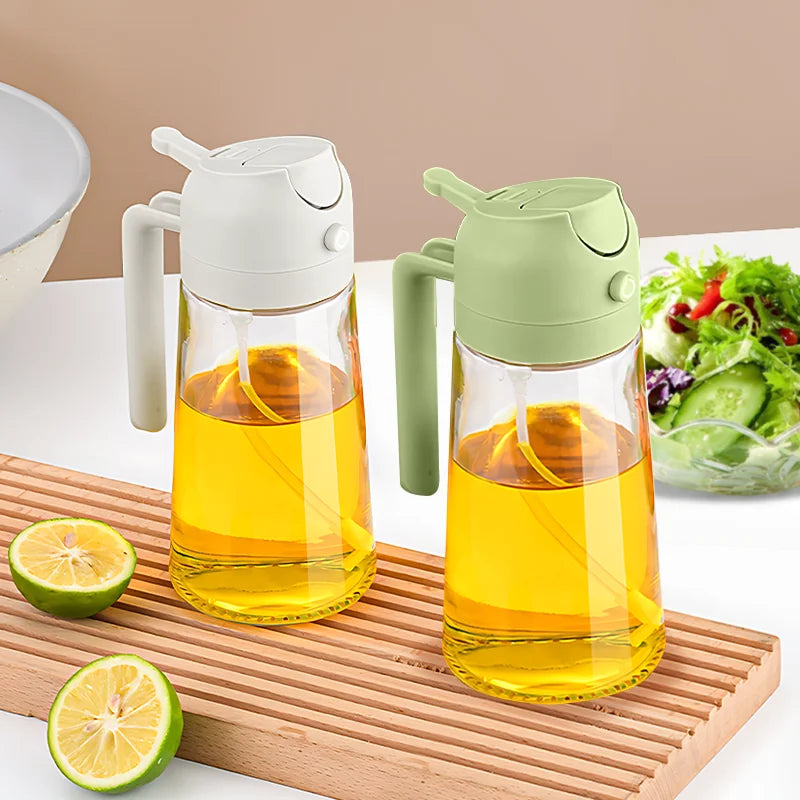 New 500ml 2 in 1 Spray Oil Sprayer Oil Dispenser