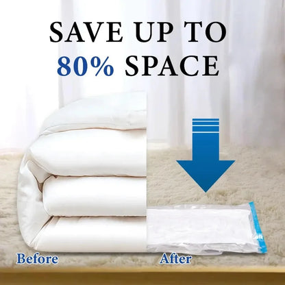 6PCS Vacuum Bag With Valve or Pump for Clothes