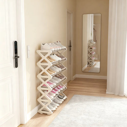 Large Capacity & Easy Assembly Space - Saving Z - Type Shoe Rack