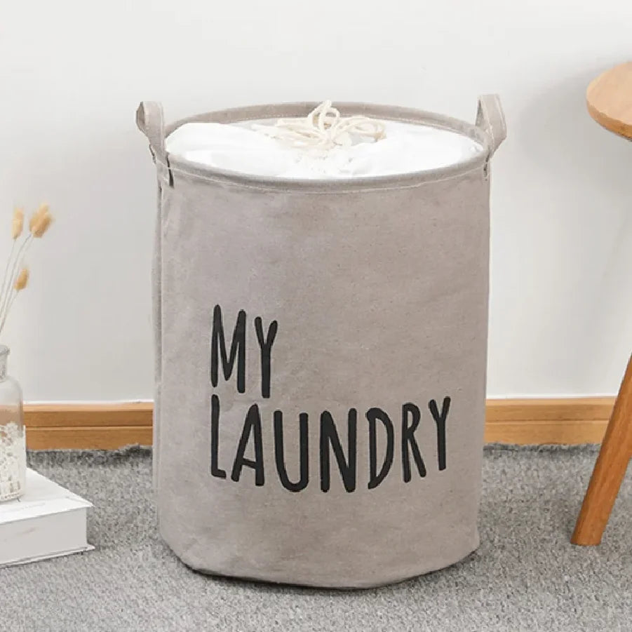 Cotton and Linen Laundry Basket Household
