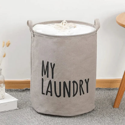 Cotton and Linen Laundry Basket Household