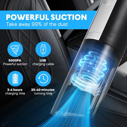 Handheld Car Vacuum Cleaner Rechargeable Cordless