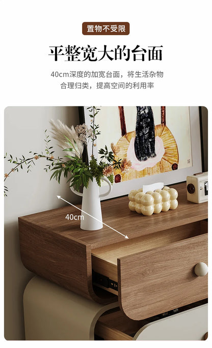 Cream Style Storage Design Creative Display Cabinet