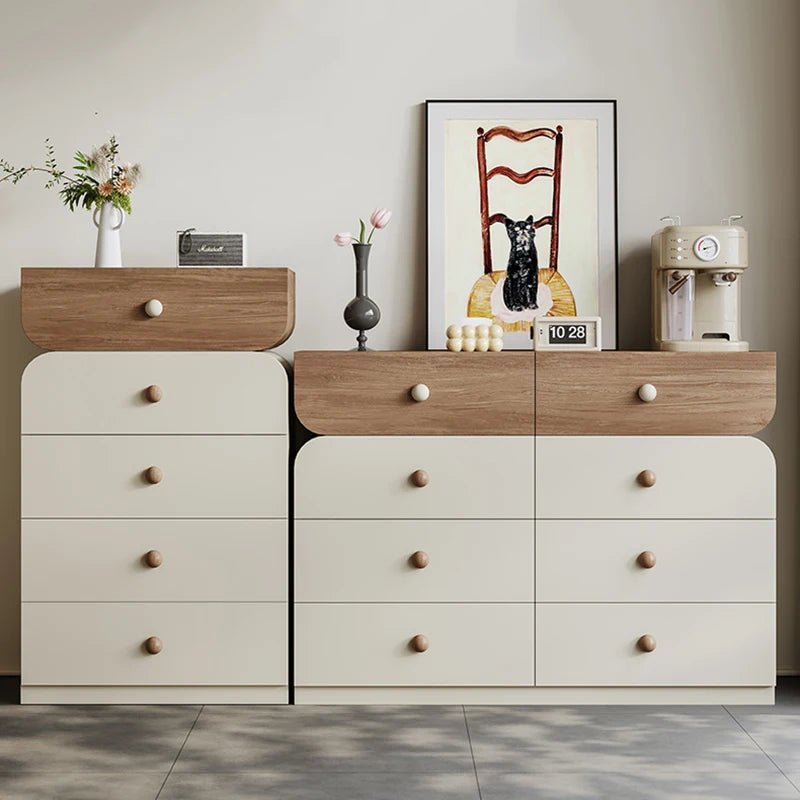 Cream Style Storage Design Creative Display Cabinet