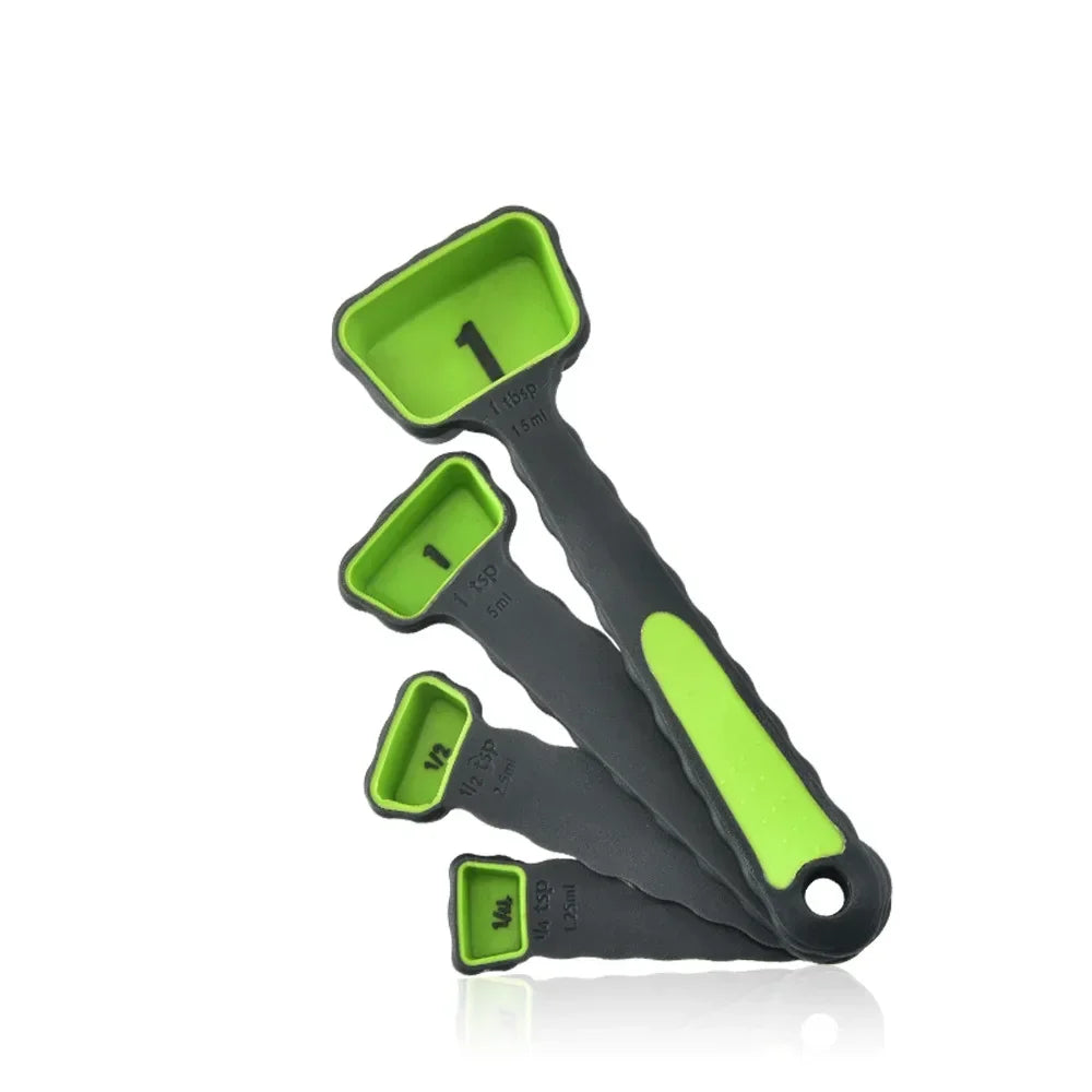 1set Silicone Measuring Spoon Foldable