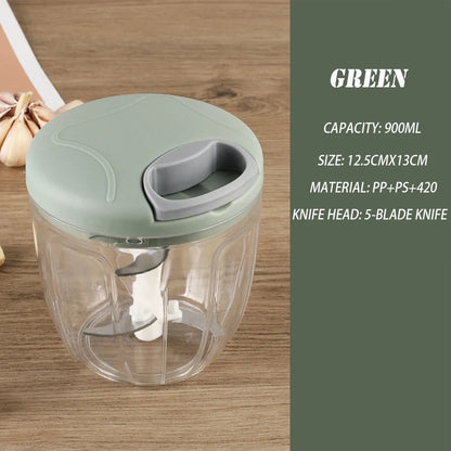 500/900ML Manual Meat Mincer Garlic Chopper