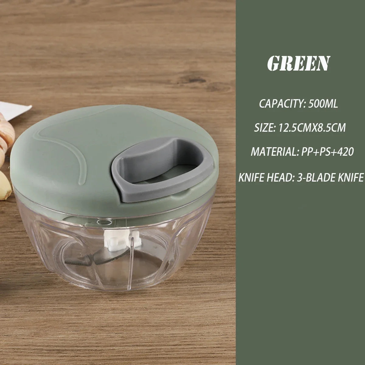 500/900ML Manual Meat Mincer Garlic Chopper