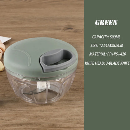 500/900ML Manual Meat Mincer Garlic Chopper