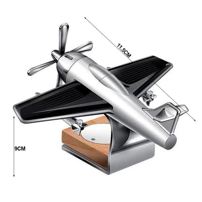 Solar Airplane Car Wooden Base Diffuser