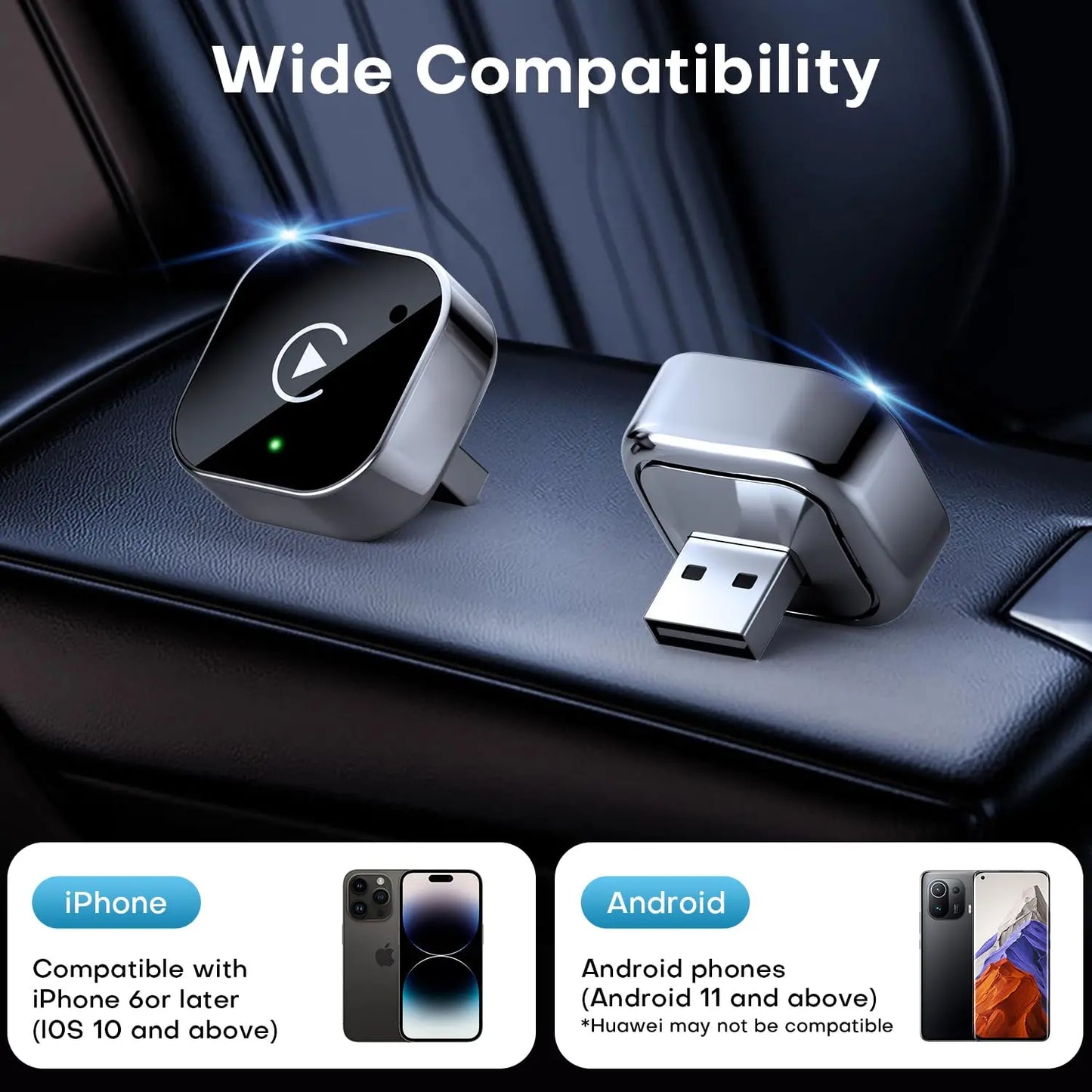 2 in 1 Mini Wireless CarPlay Adapter