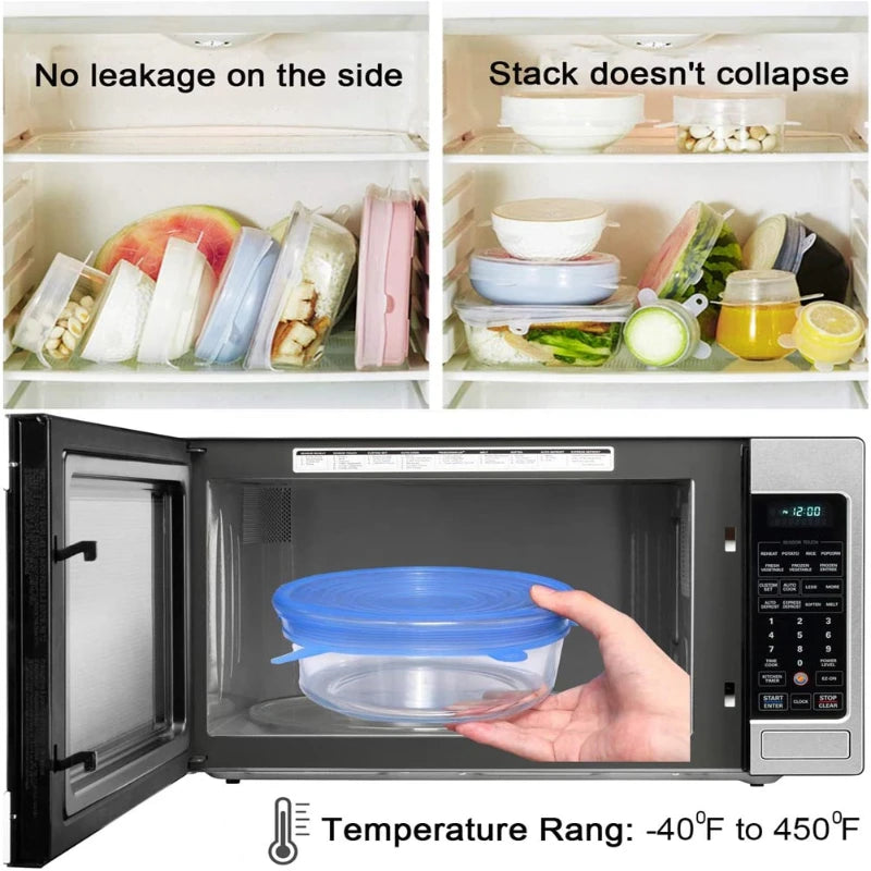 Silicone Stretch Food Covers Kitchen Fresh