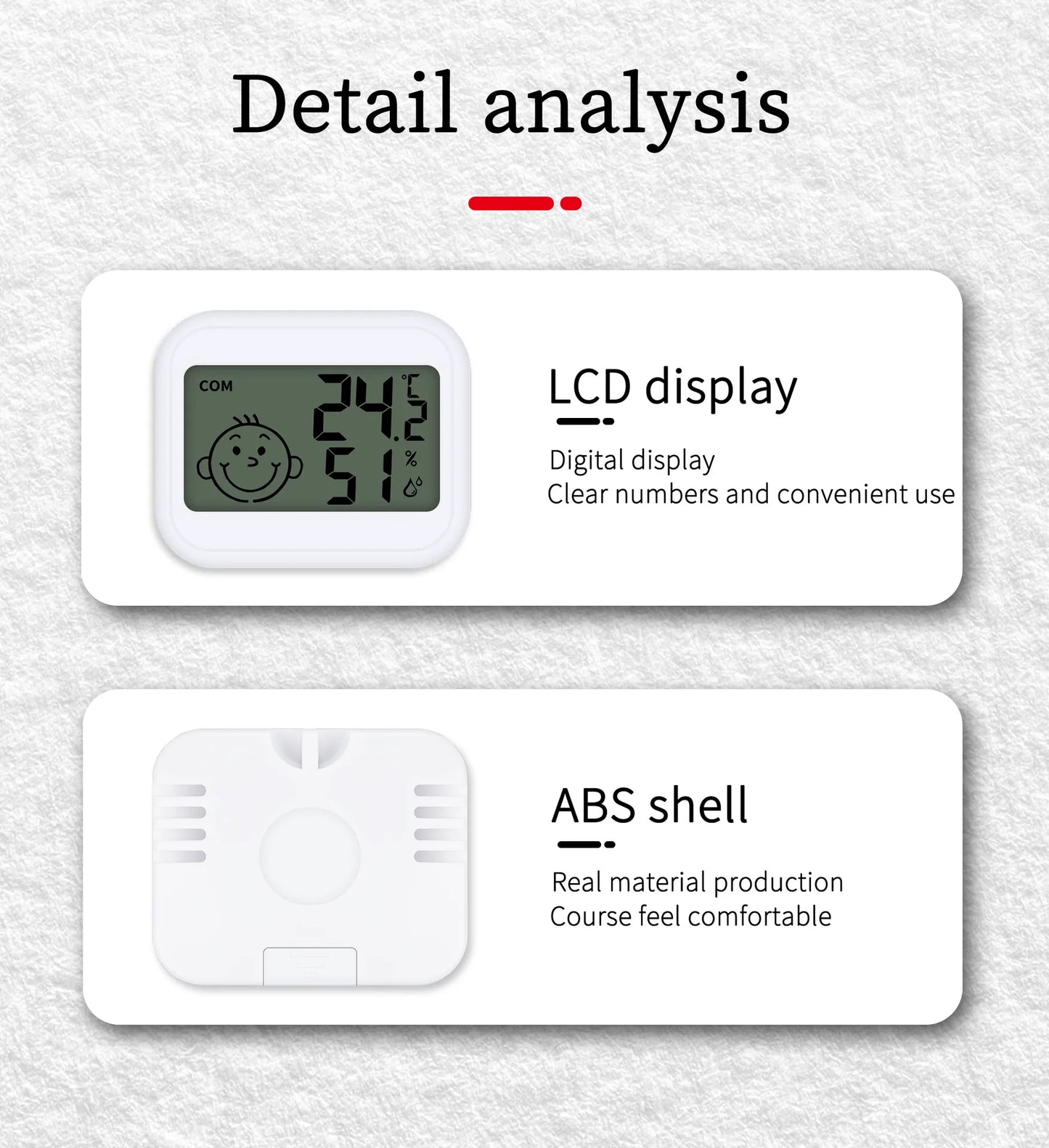 Smart Home Weather Station with Alarm Clock, LED Digital Thermometer