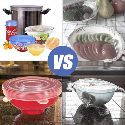 6 Pcs Silicone Cover  Stretch Lids for Kitchen