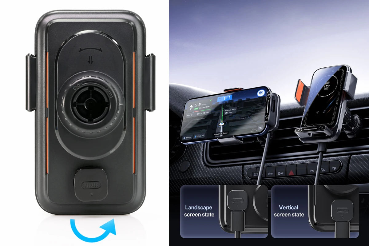 Auto Sensing One-Touch Release and Rotation Charger