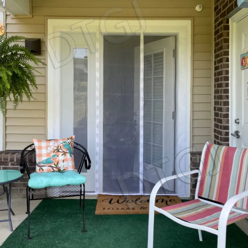 DTGJ Magnetic Door Screen White Mosquito Net