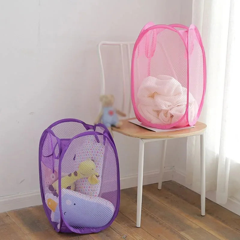 Collapsible Mesh Laundry Hamper Foldable
