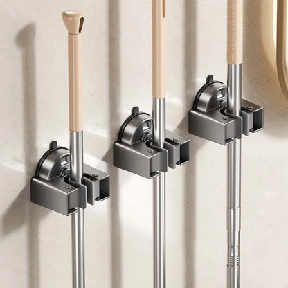 Broom Bathroom Mop Hook Suction Cup Wall Mounted