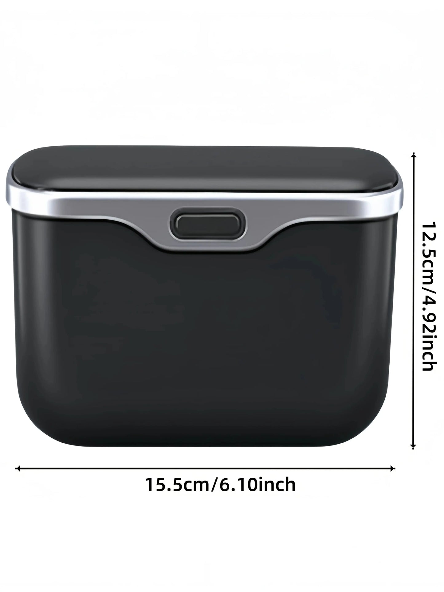 Multifunctional Car Trash Can with Lid Button