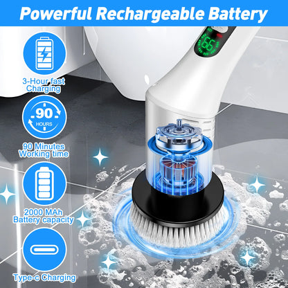 9-in-1 Multi-Function Electric Cleaning Brush