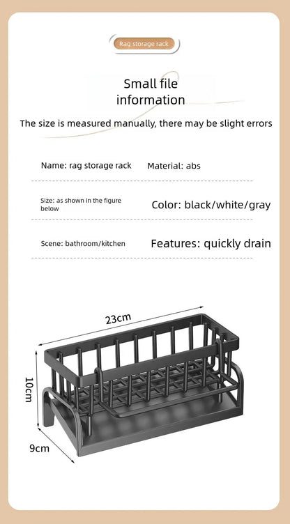Kitchen Spice Storage Shelf with Drainage Rack