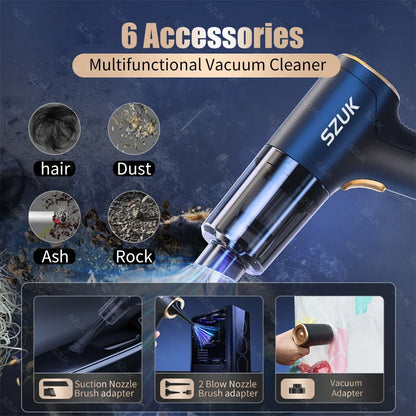 SZUK 98000PA Car Vacuum Cleaner Mini Portable