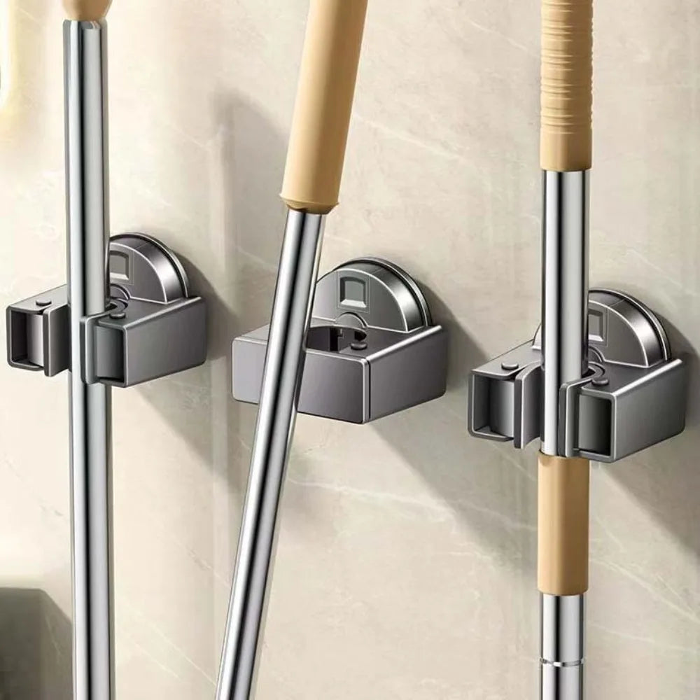 Broom Bathroom Mop Hook Suction Cup Wall Mounted