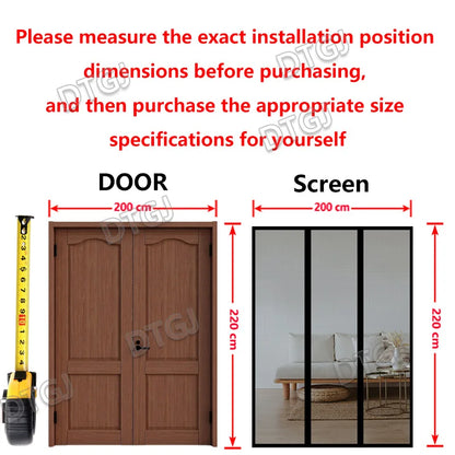 DTGJ Magnetic Door Screen White Mosquito Net