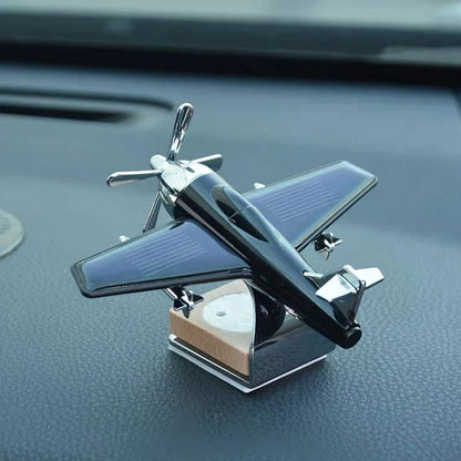 Solar Airplane Car Wooden Base Diffuser