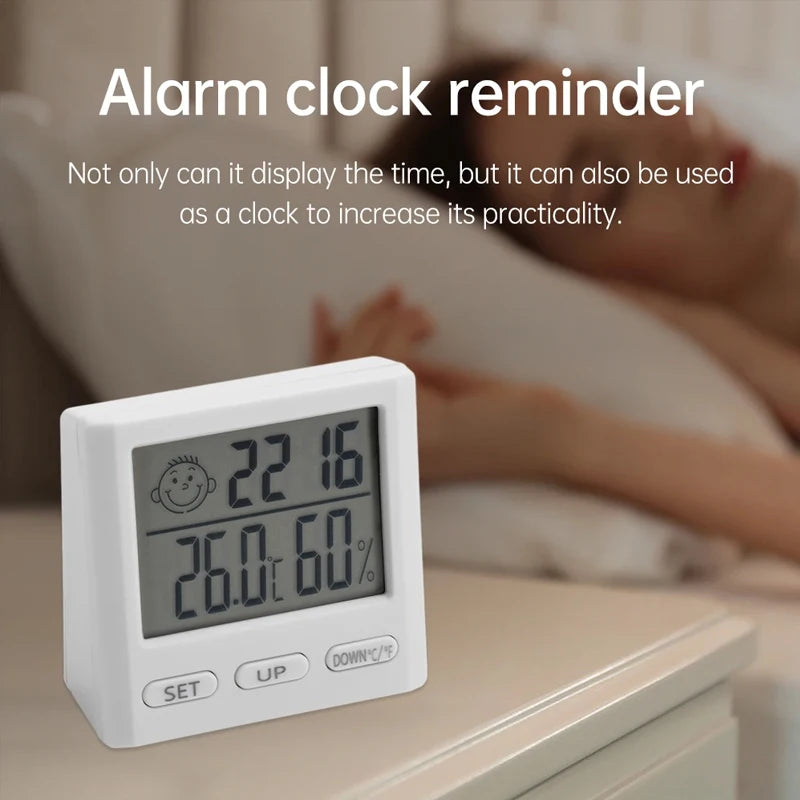 Smart Home Weather Station with Alarm Clock, LED Digital Thermometer