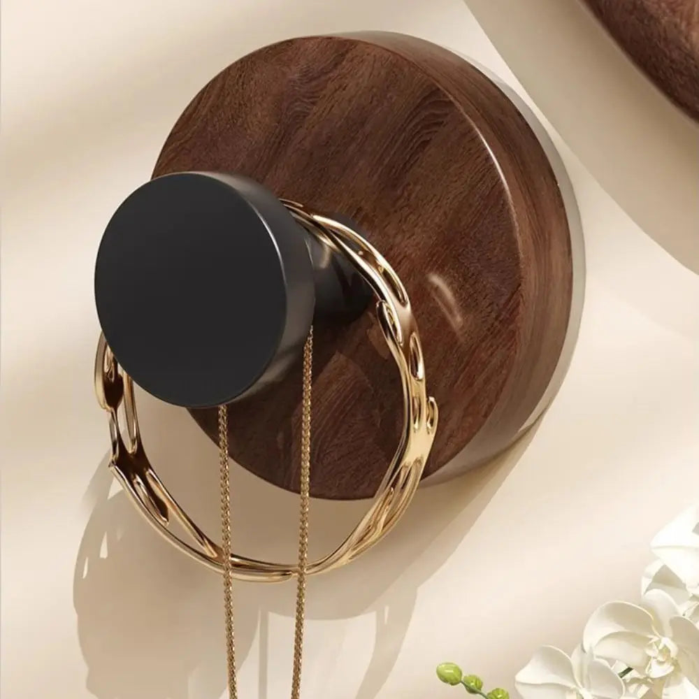 12pcs No-Drill Design Imitation Wood Door Hook
