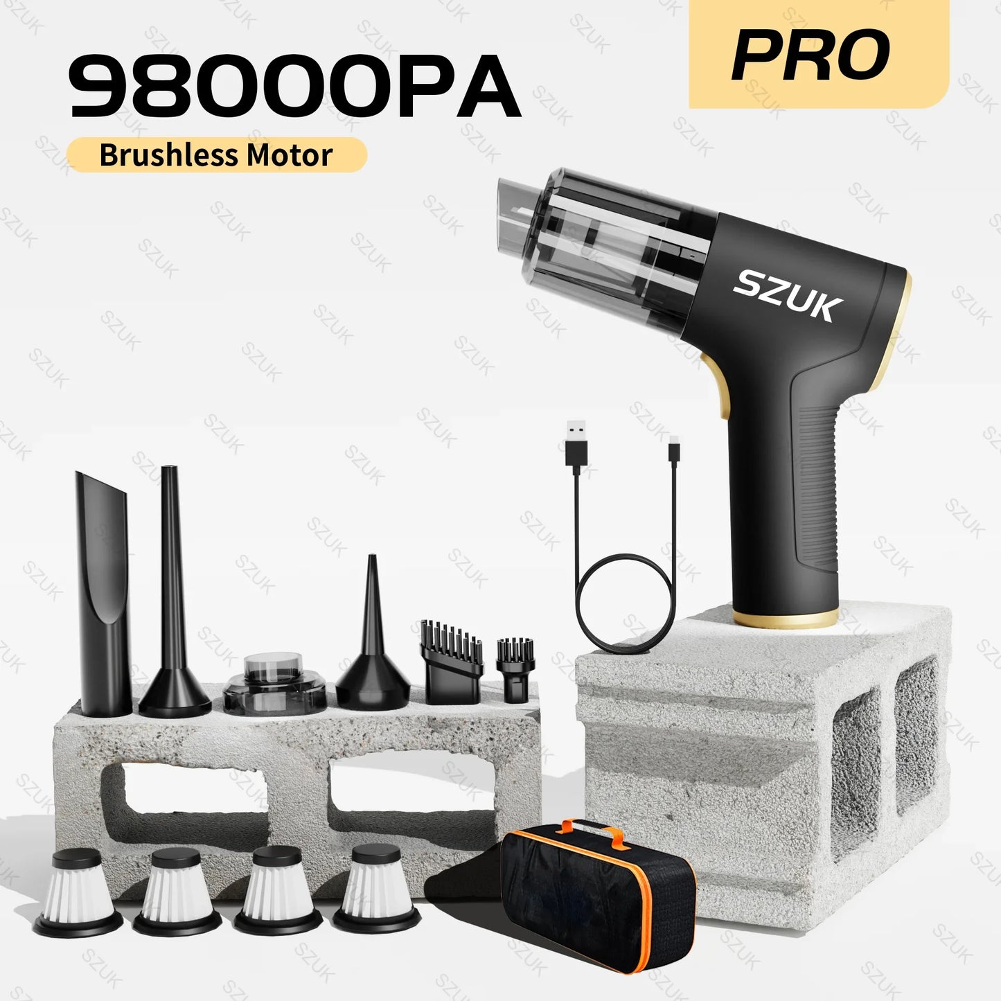 SZUK 98000PA Car Vacuum Cleaner Mini Portable