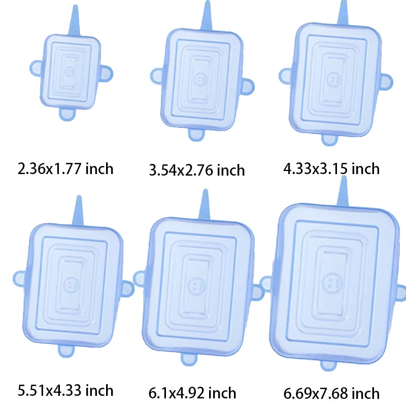 6 Pcs Silicone Cover  Stretch Lids for Kitchen