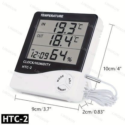 Smart Home Weather Station with Alarm Clock, LED Digital Thermometer