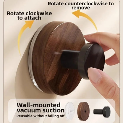 12pcs No-Drill Design Imitation Wood Door Hook