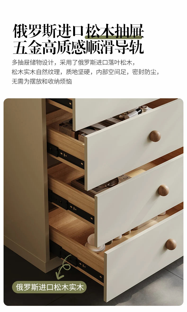 Cream Style Storage Design Creative Display Cabinet