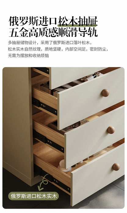 Cream Style Storage Design Creative Display Cabinet
