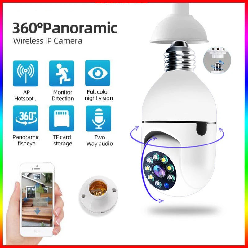 Smart Home 2.4G E27 Bulb Wifi Surveillance Camera HD