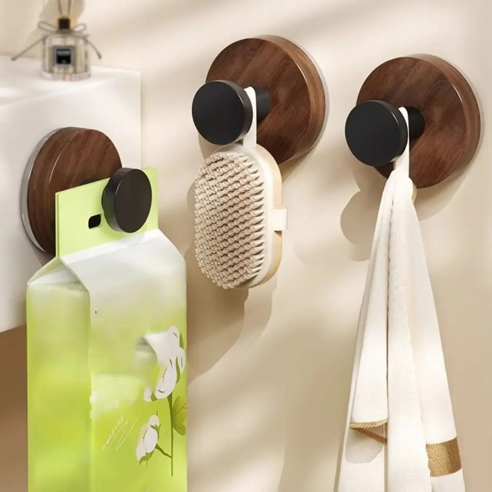 12pcs No-Drill Design Imitation Wood Door Hook
