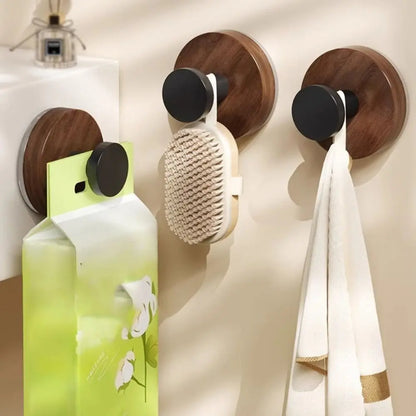 12pcs No-Drill Design Imitation Wood Door Hook