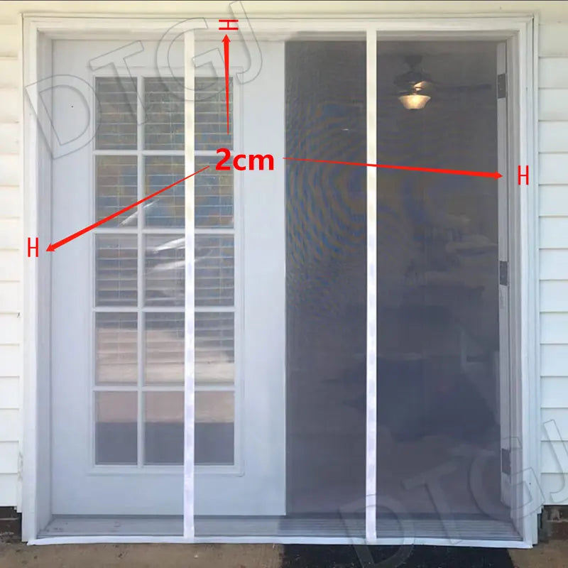 DTGJ Magnetic Door Screen White Mosquito Net